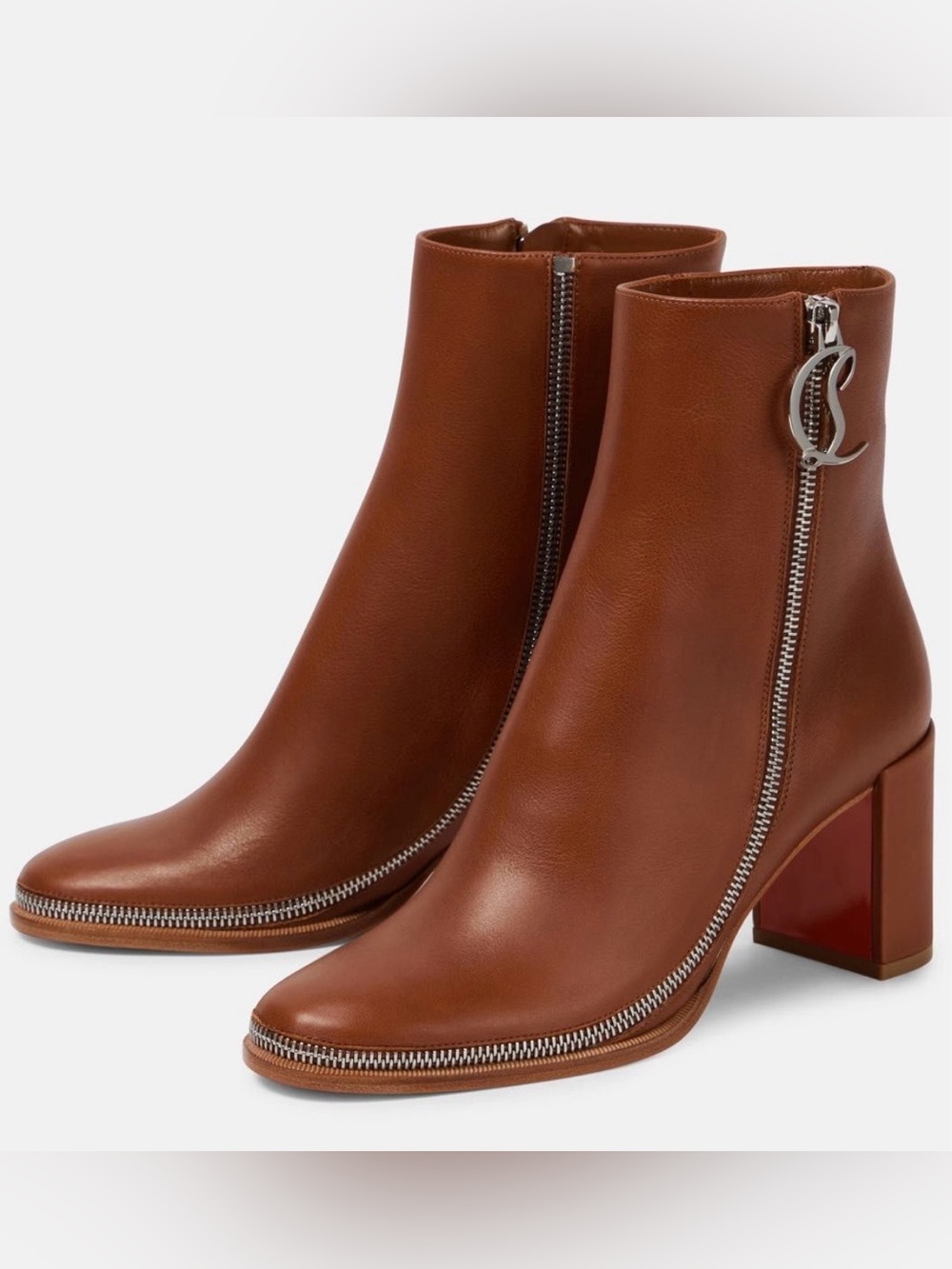 Christian Louboutin CL zip leather boots RETAIL 1,495